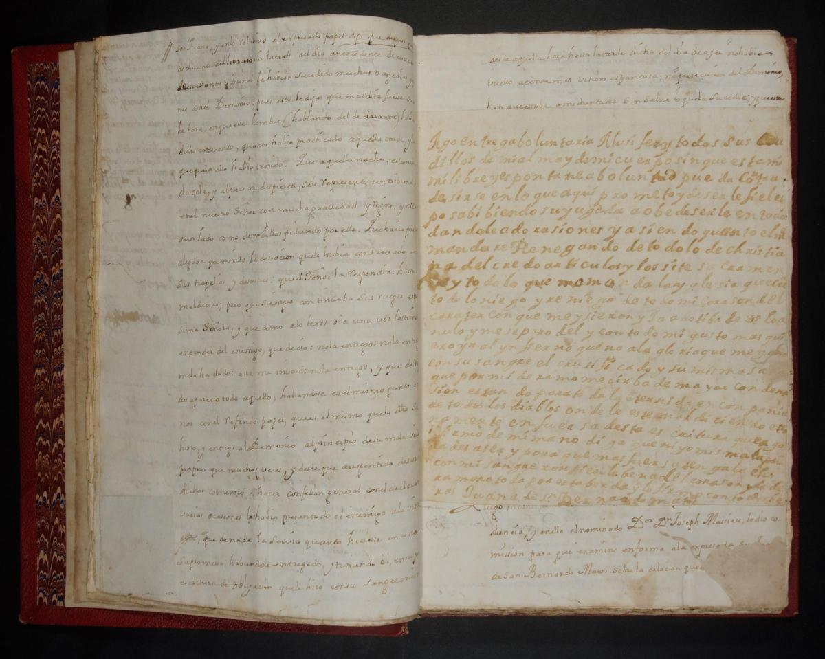 Pacto con el diablo de la monja de clausura sor Juana de San Bernardo Matos.
