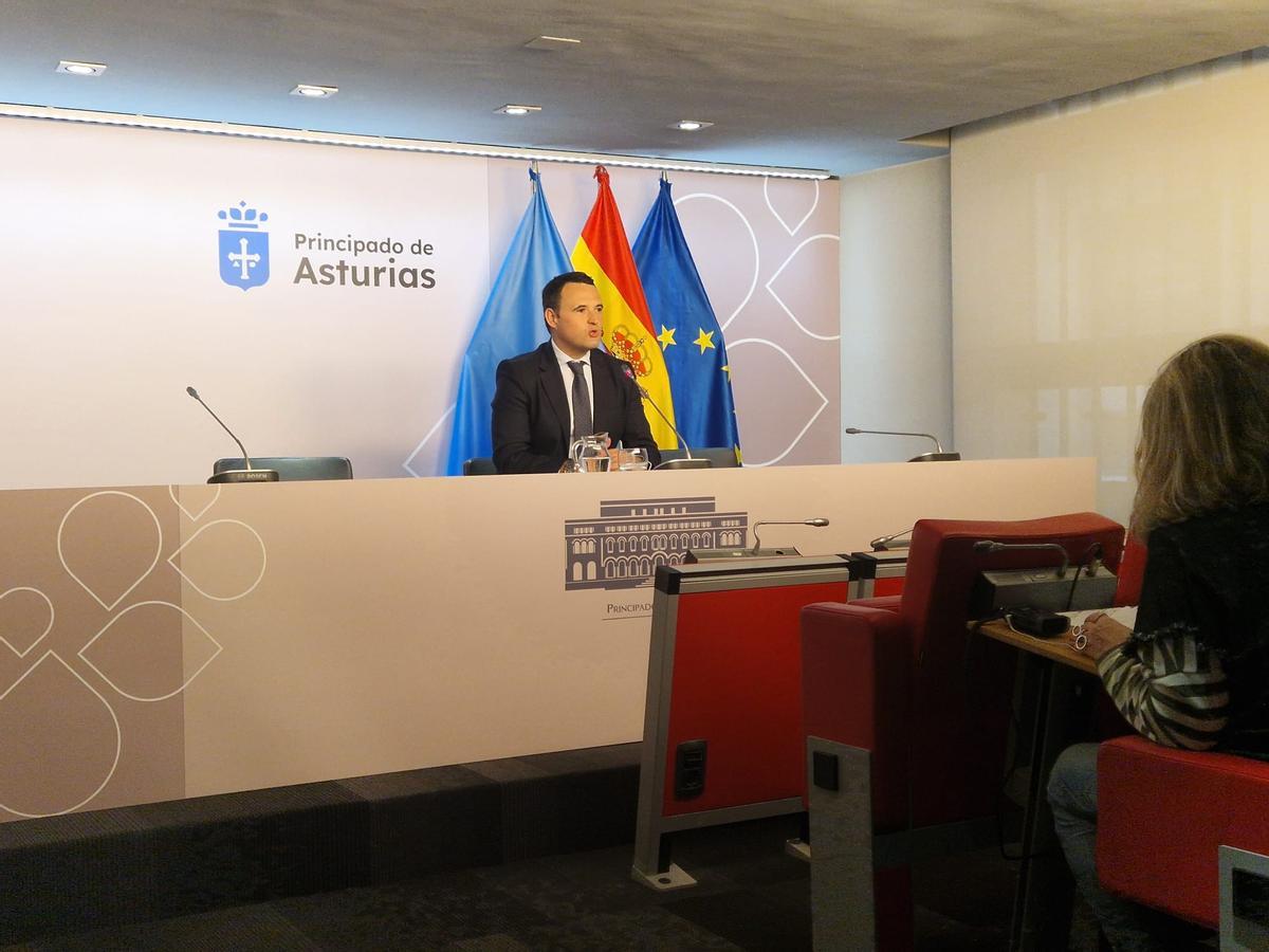 Guillermo Peláez, en la rueda de prensa posterior a la reunión del Consejo de Gobierno.