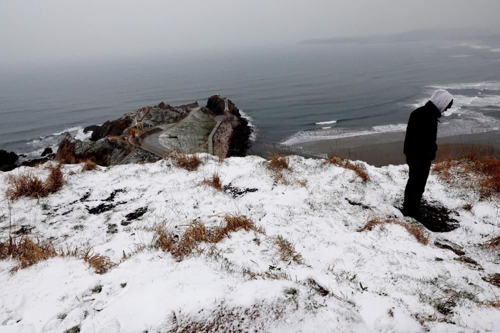 La nevada en la comarca de Avilés.