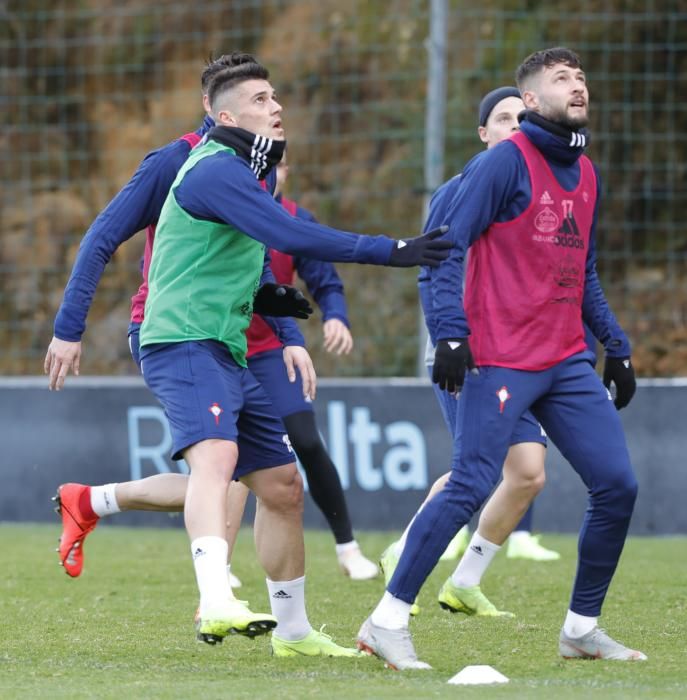 El Celta prepara en A Madroa el partido contra el Valladolid