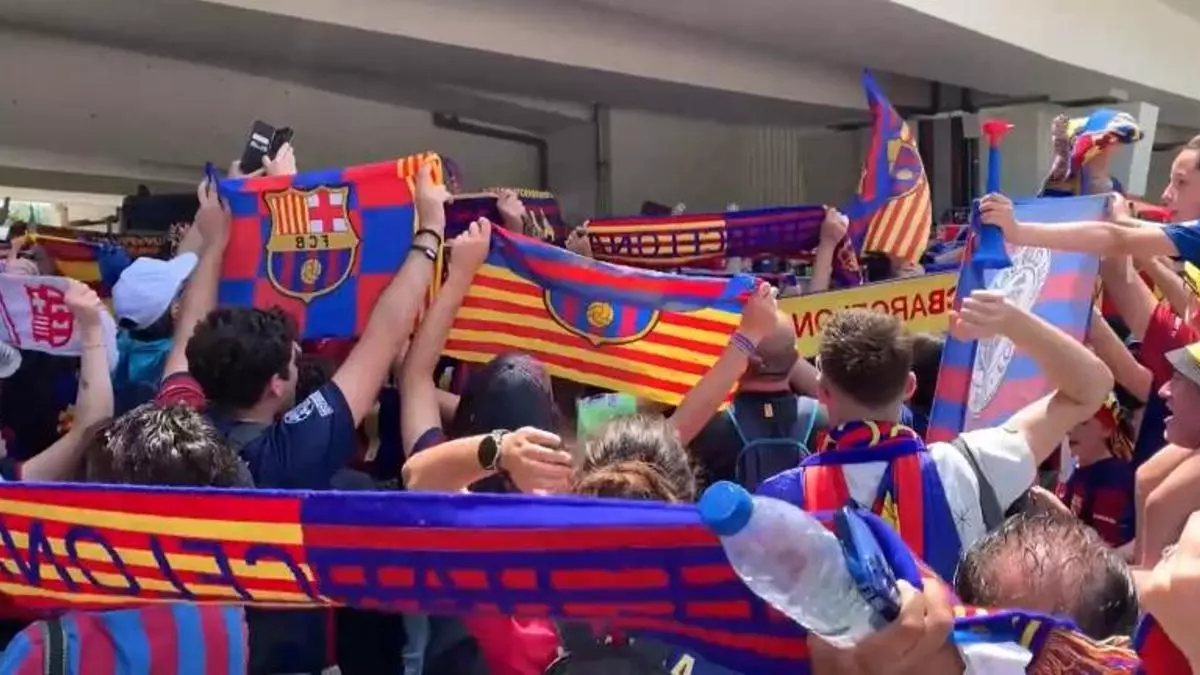 Ambientazo azulgrana en Lisboa antes de la final de la Liga de Campeones