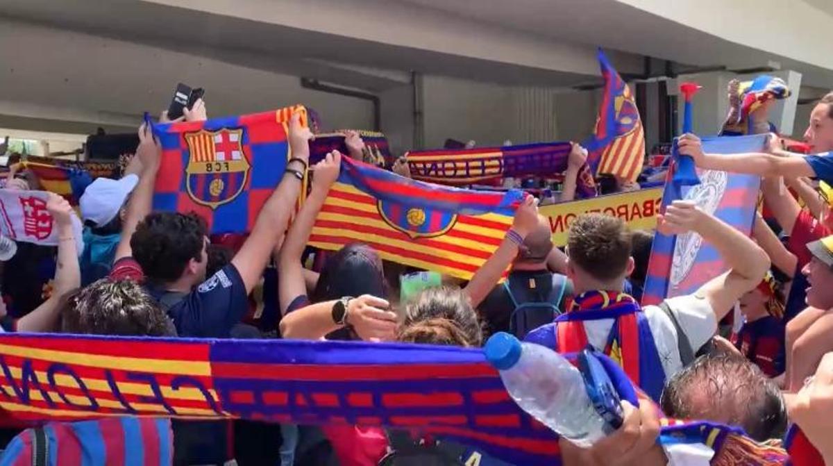 Ambientazo azulgrana en Lisboa antes de la final de la Liga de Campeones