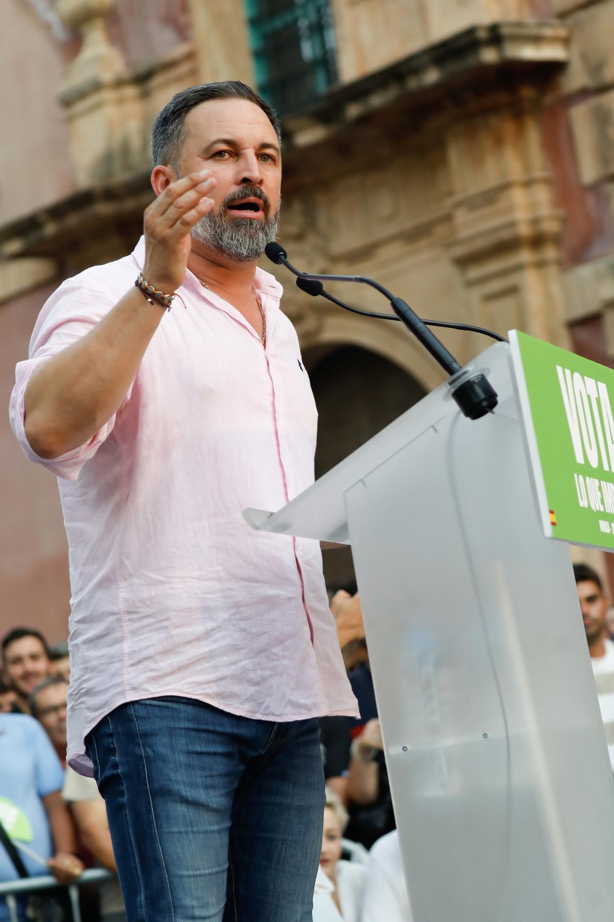El presidente de Vox Santiago Abascal.