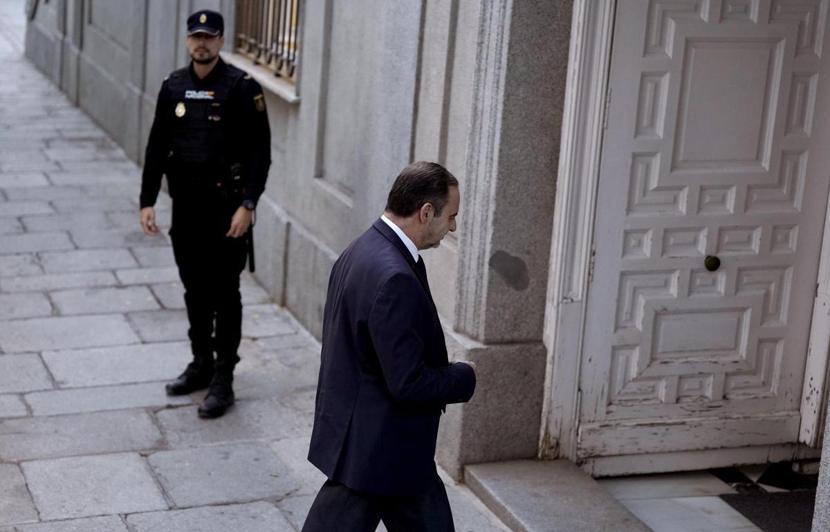 José Luis Ábalos, a la llegada al Tribunal Supremo.