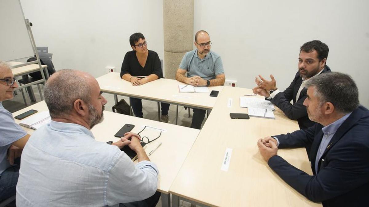 Un moment de la reunió dels representants republicans. | MARC MARTÍ