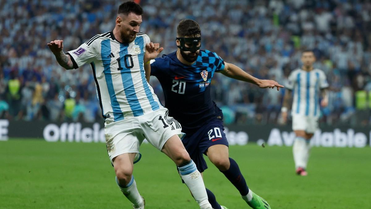 Lionel Messi y Joško Gvardiol, en las semifinales del Mundial de Fútbol Qatar 2022