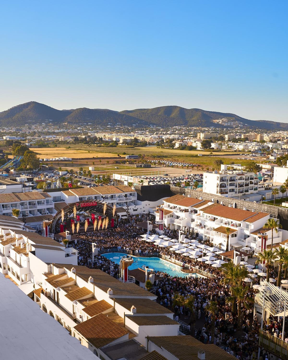 Vista aérea de Ushuaïa Ibiza.