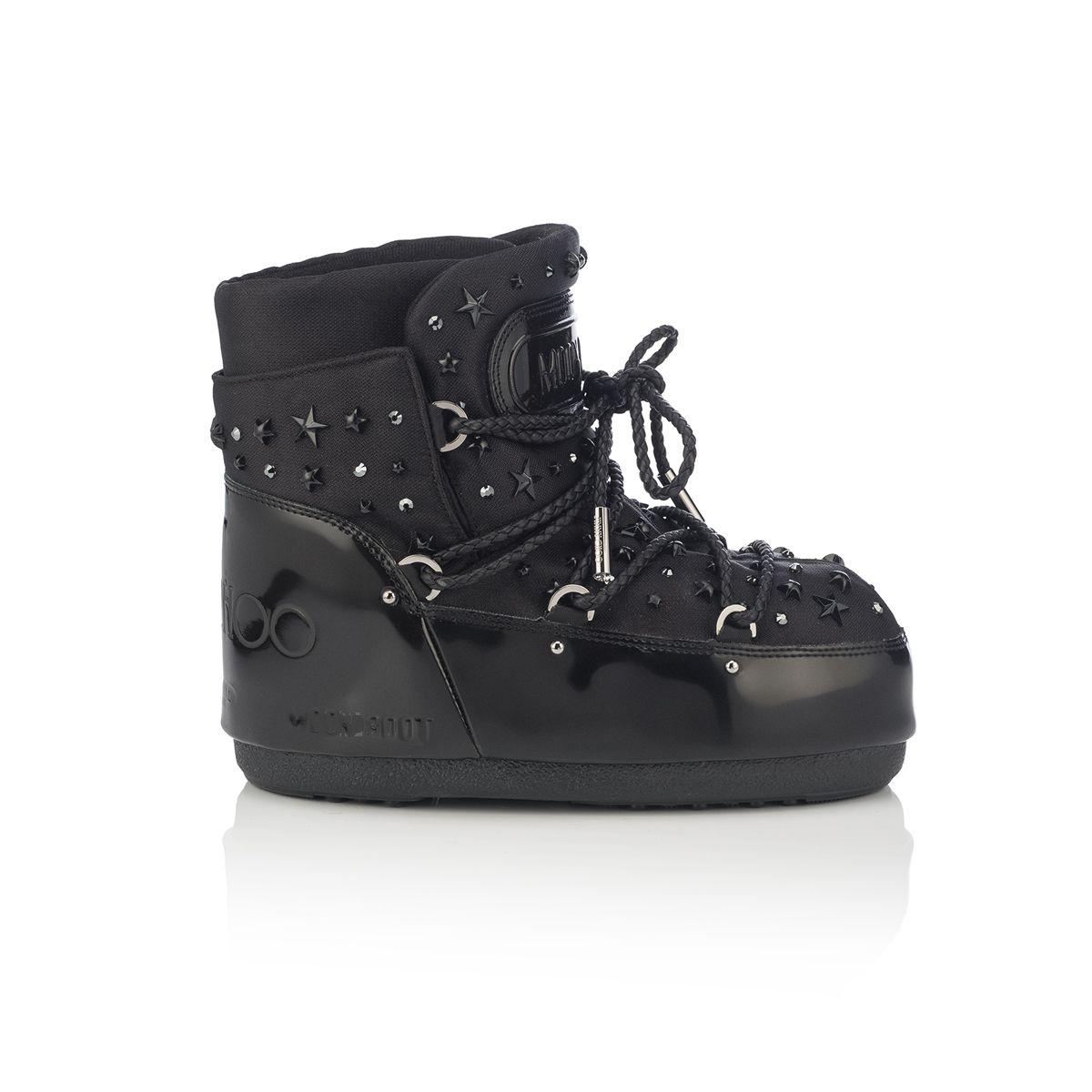 Jimmy Choo y Moon Boot, bota en 'total black'