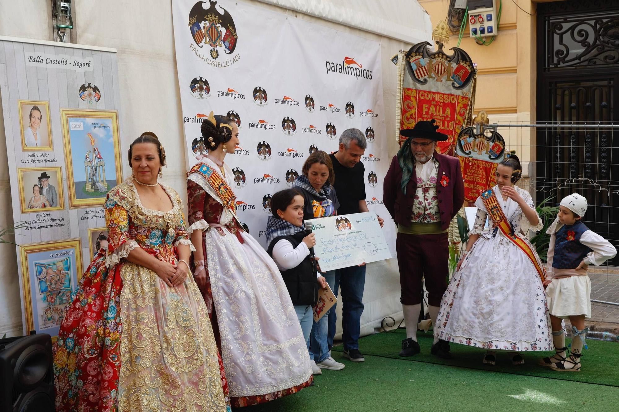 Homenaje de la Falla Castellón-Segorbe al deporte paralímpico