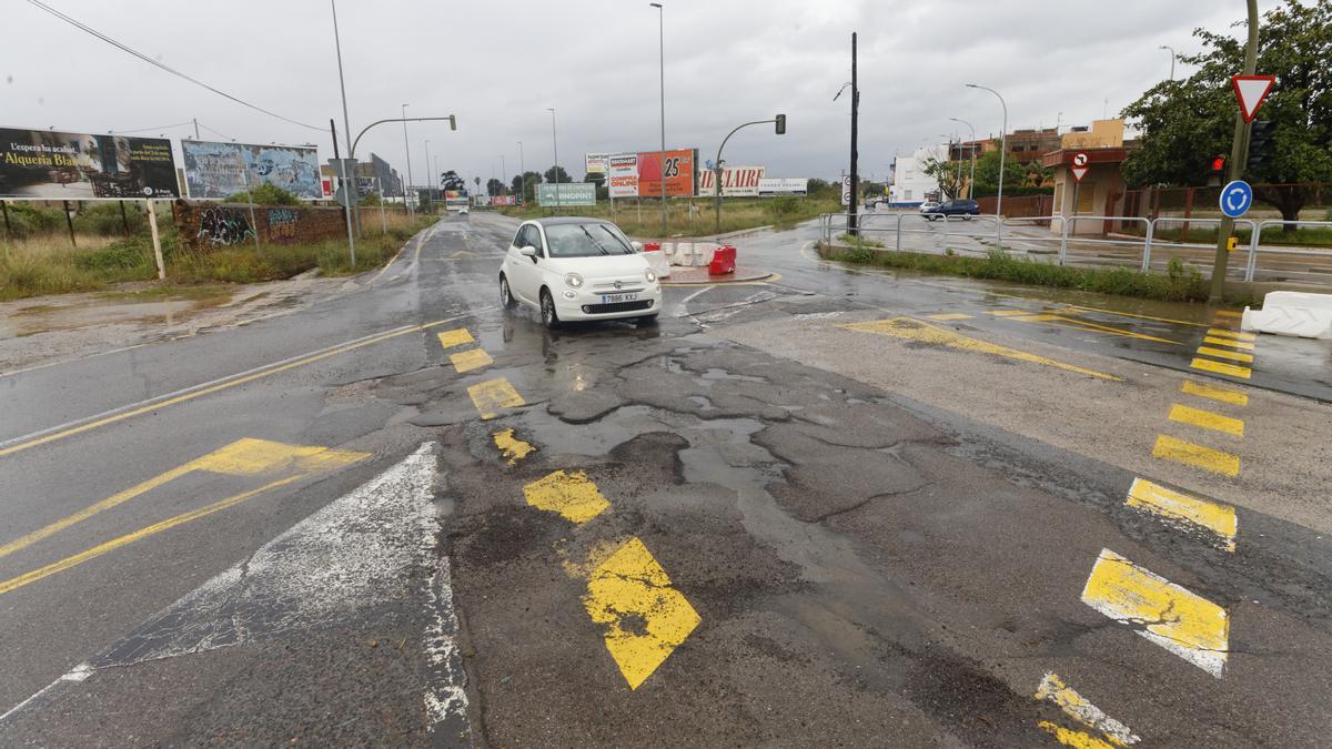 Estado actual en el que se encuentra la avenida Castell Vell de Castelló.