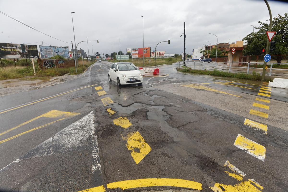 Estado actual en el que se encuentra la avenida Castell Vell de Castelló.