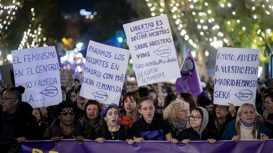 Marcha del Movimiento Feminista de Madrid, ayer.  |  Europa Press