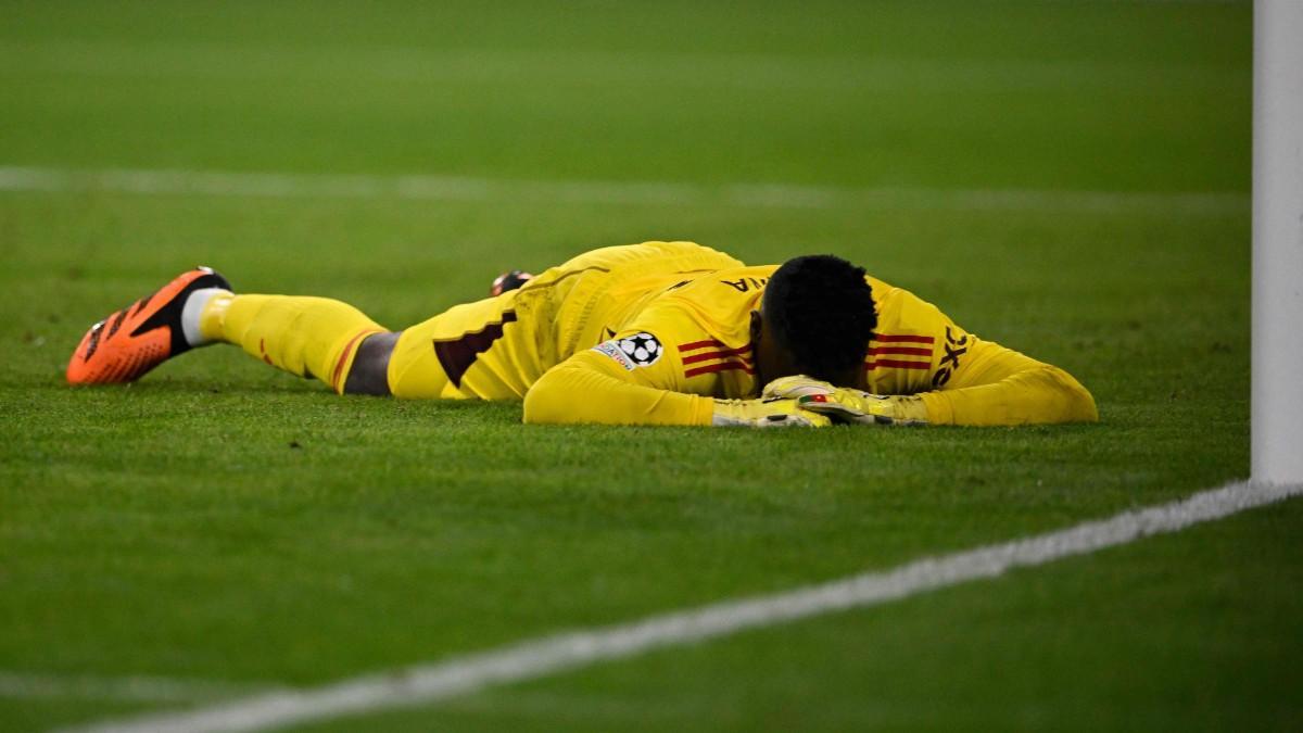 Onana durante el partido ante el Bayern Múnich