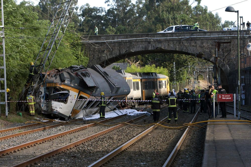 El tren Vigo-Oporto descarrila en O Porriño