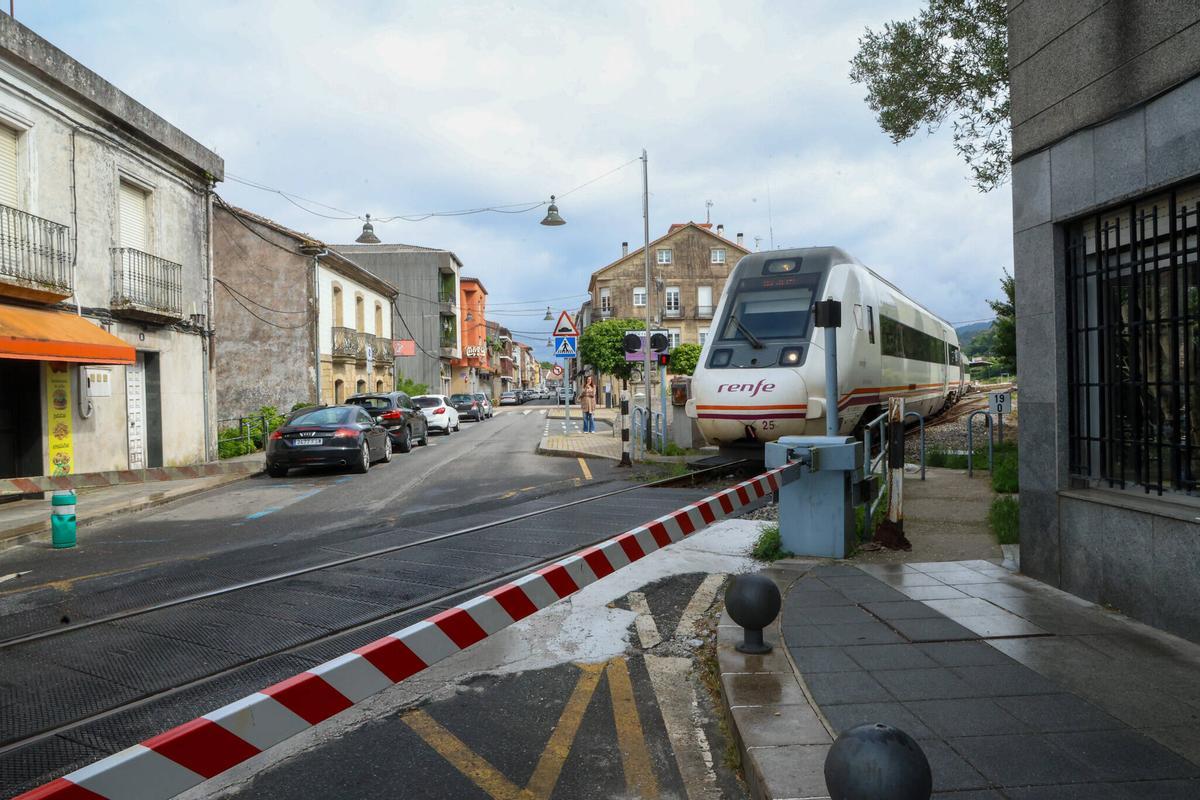El centro urbano de Pontecesures.