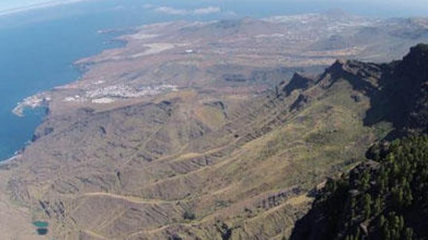 Vistas desde el cielo de Tamadaba en Gran Canaria