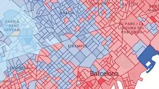 ¿Qué votó tu vecino? Mapa de los resultados electorales de Barcelona por calles y secciones censales