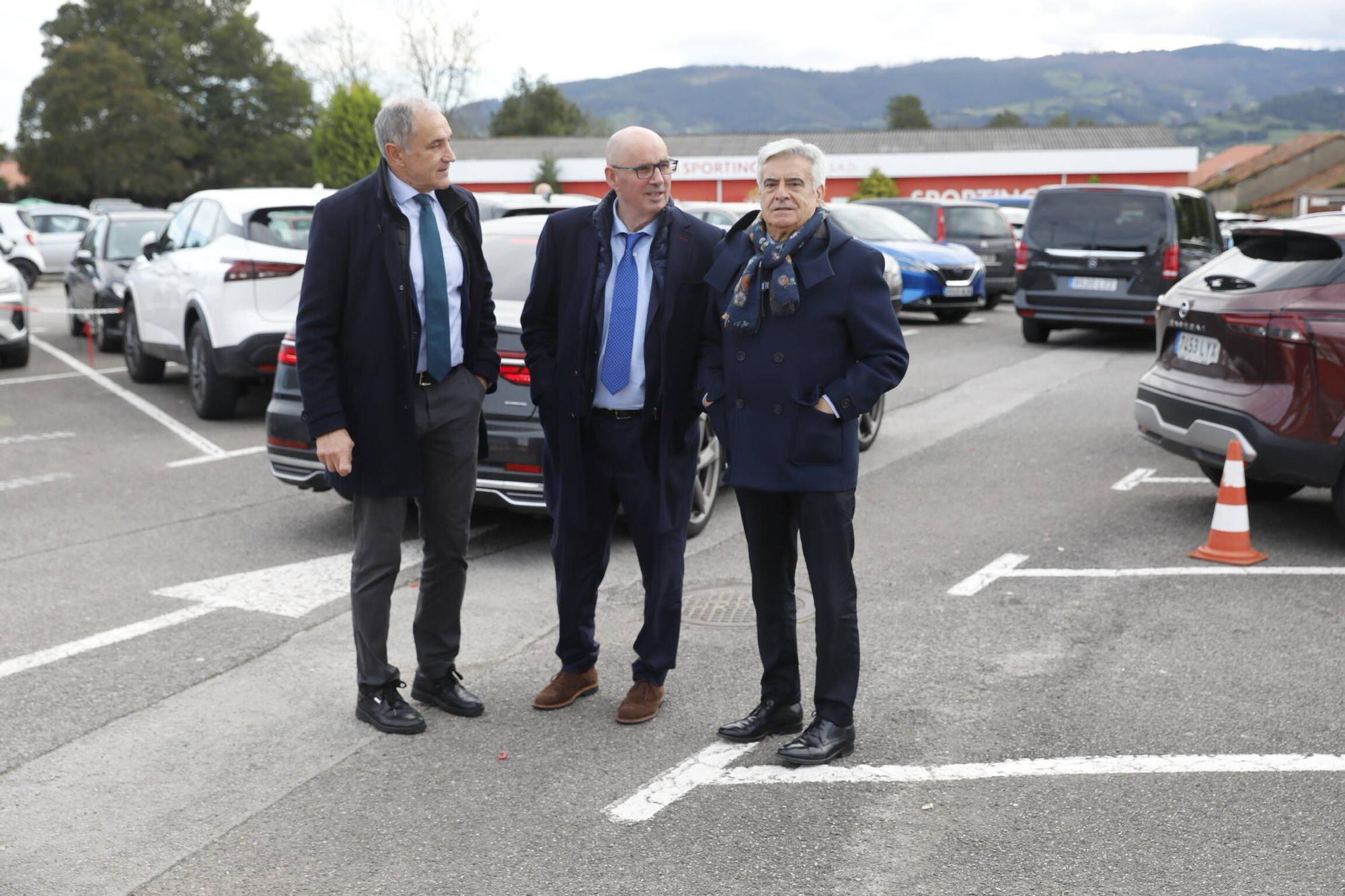 Pedro Rocha, presidente de la Federación Española de Fútbol, se reúne con el Principado y el Sporting