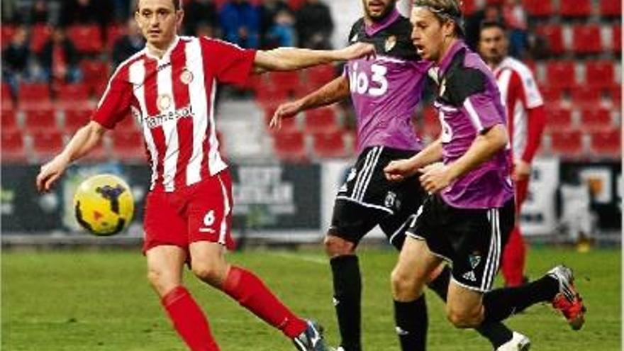 Jordi Matamala en un partit d&#039;aquesta temporada contra la Ponferradina a Montilivi.