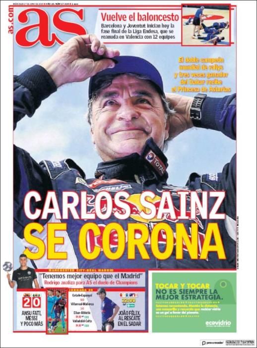 Portada AS  miércoles 17 junio 2020