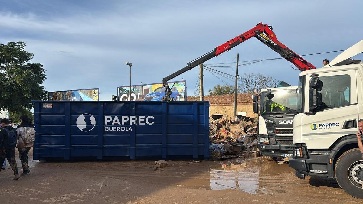 Paprec participó en las labores de limpieza y tratamiento de residuos tras la dana en la provincia de Valencia.