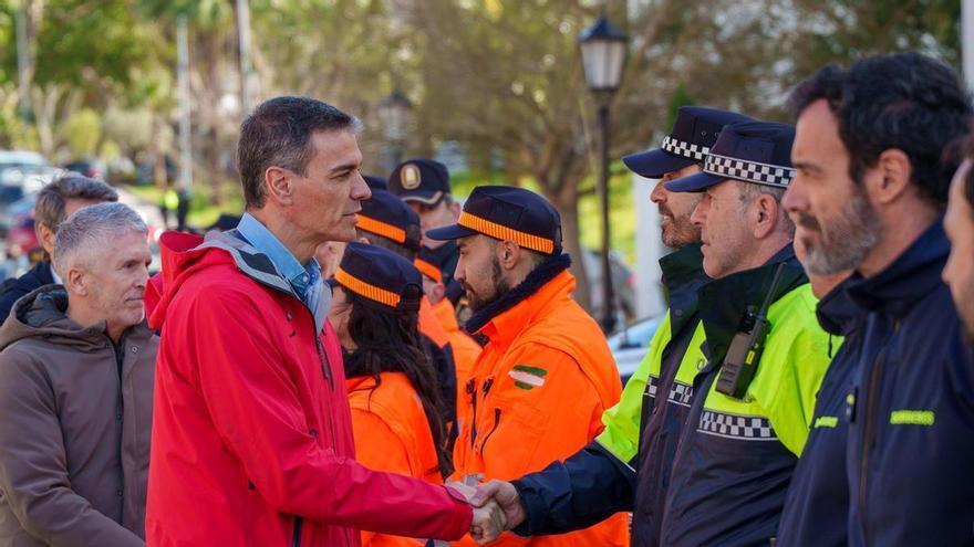 SÁNCHEZ INUNDACIONES CÁDIZ | Pedro Sánchez sobrevuela la zona de Cádiz afectada por el temporal