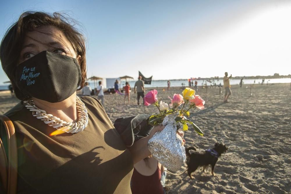 Tercer día consecutivo de protestas por el Mar Menor: Playa Villananitos