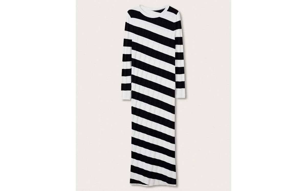 Vestido de rayas de Mango.