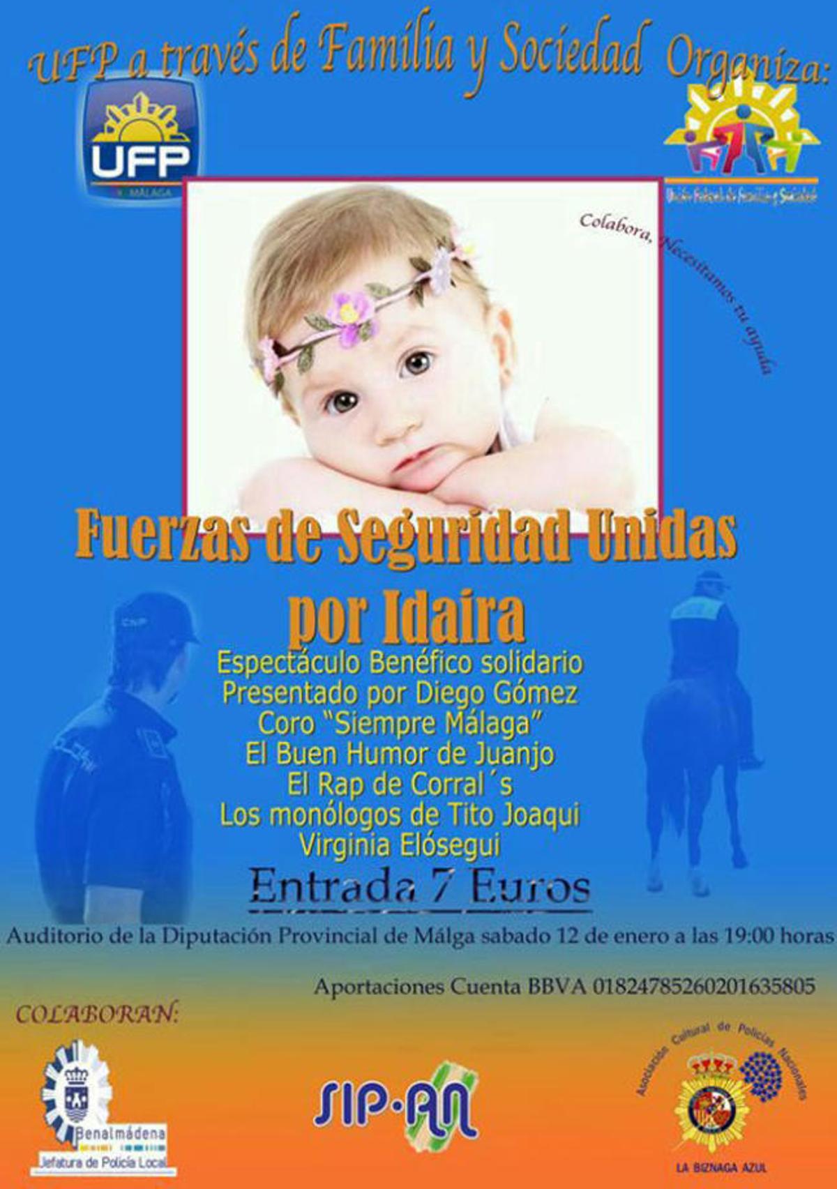 Cartel del evento del próximo sábado.