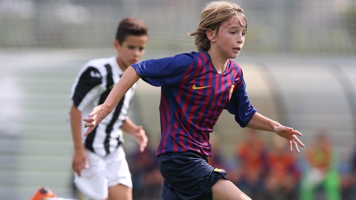 Tommy Marqués en su etapa del Infantil B blaugrana
