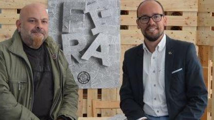 Francesc Ribera i David Font, ahir en un estand del recinte firal