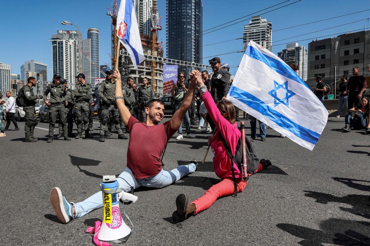 Protestas en Tel Aviv por la polémica reforma judicial del Gobierno de Netanyahu