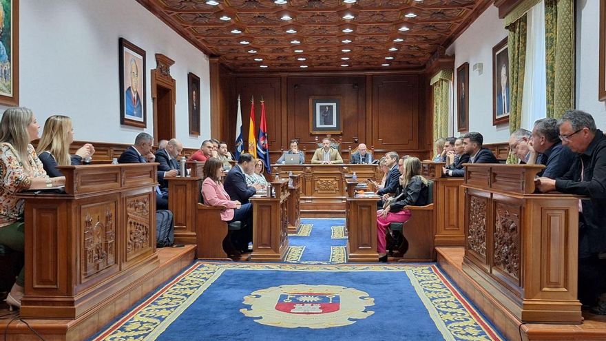 Momento del pleno ordinario de mayo del Ayuntamiento de Telde celebrado ayer.