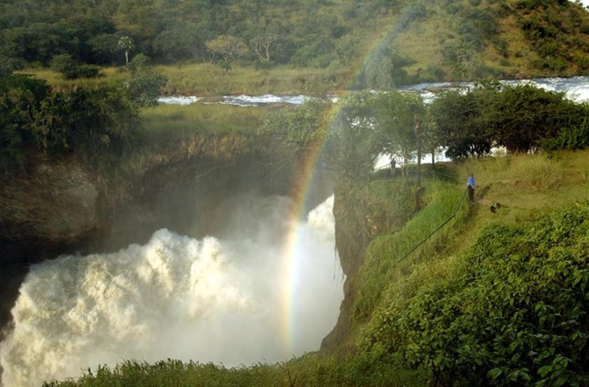 Les cataractes de Murchison, el pas més estret del riu Nil, a Uganda.