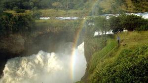 Las cataratas de Murchison, el paso más estrecho del río Nilo, en Uganda.