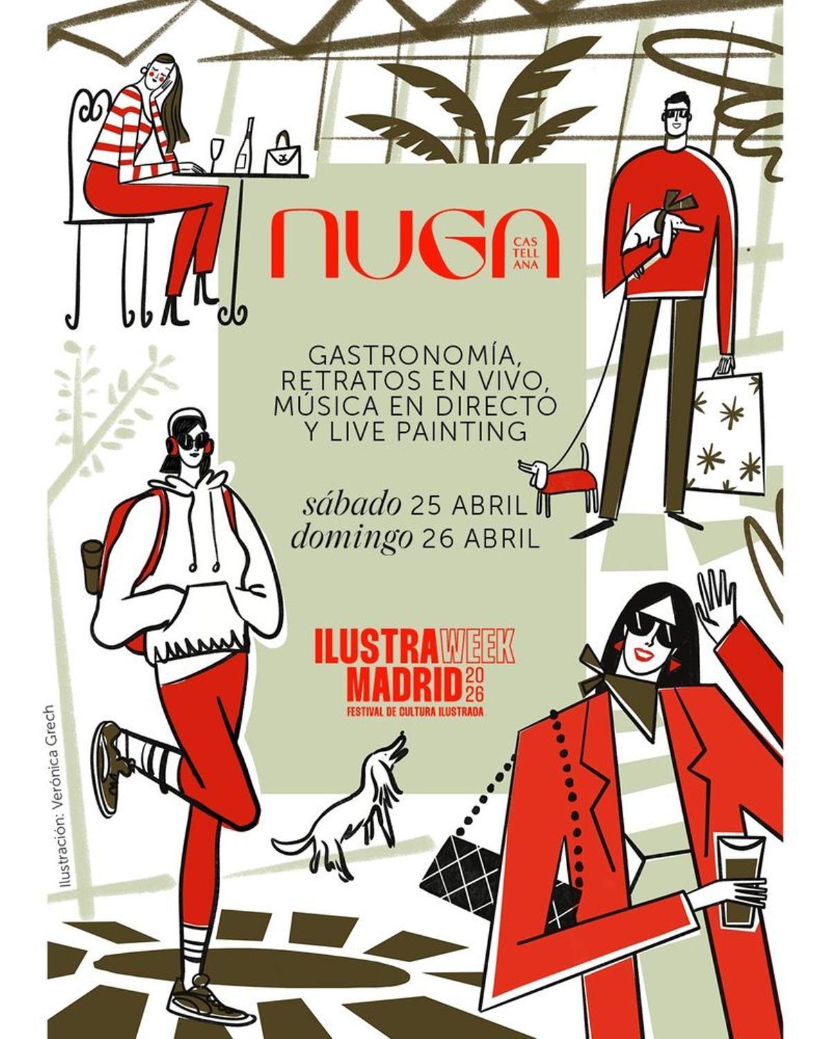 Cartel oficial Ilustraweekend Madrid 2026 creado por Verónica Grech