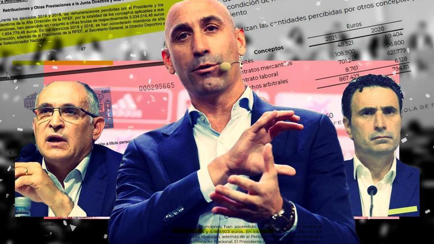 La RFEF cuadruplicó los pagos a Rubiales y su &quot;alta dirección&quot; en solo tres años