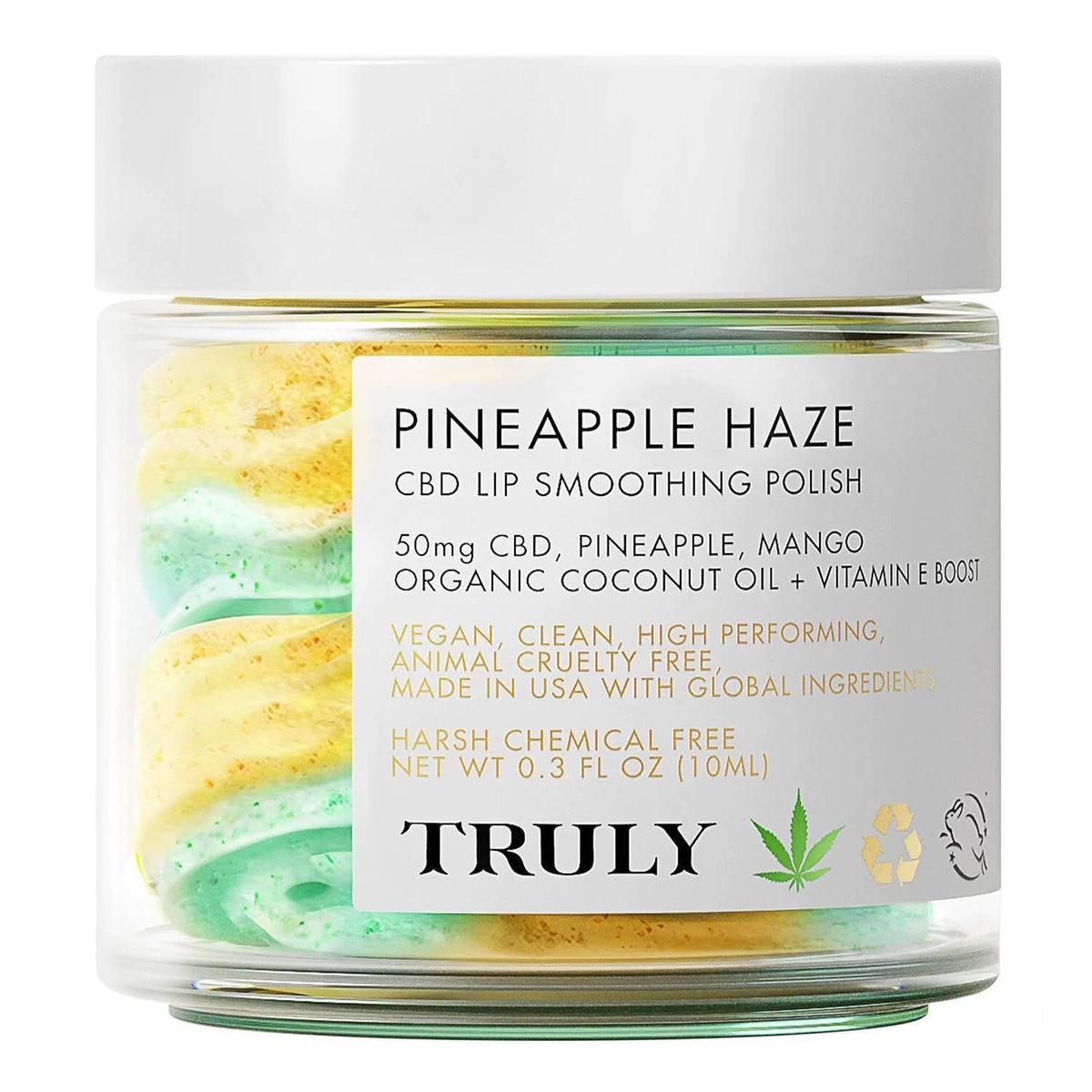 Exfoliante de labios Pineapple Haze CBD de Truly