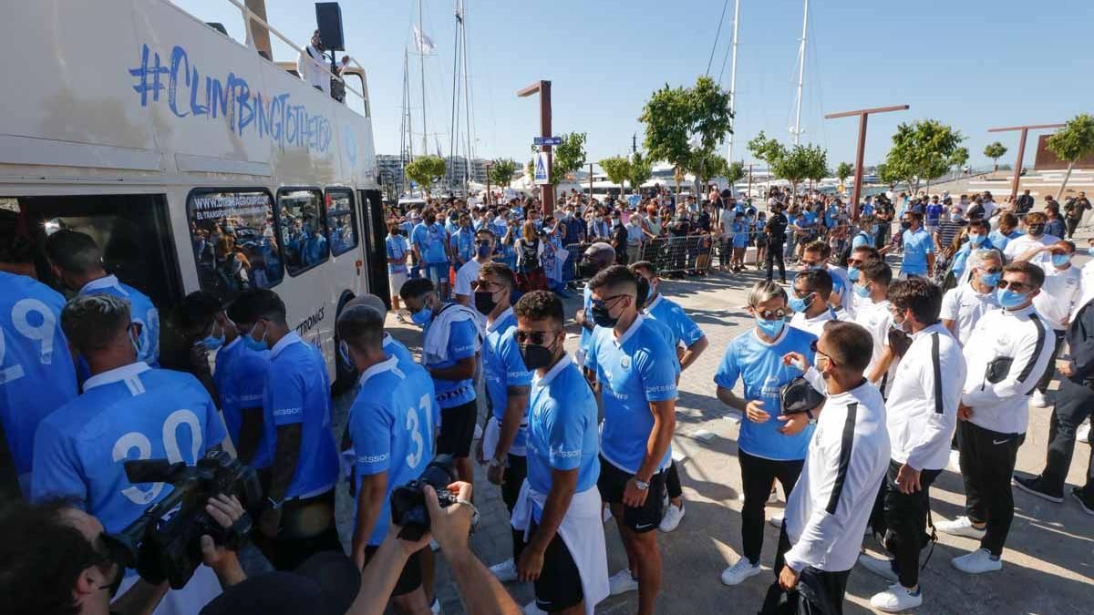 Imágenes de la celebración en casa de la UD Ibiza