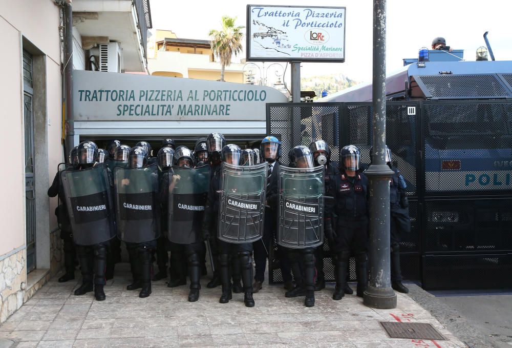 Choques entre policías y manifestantes en el G7