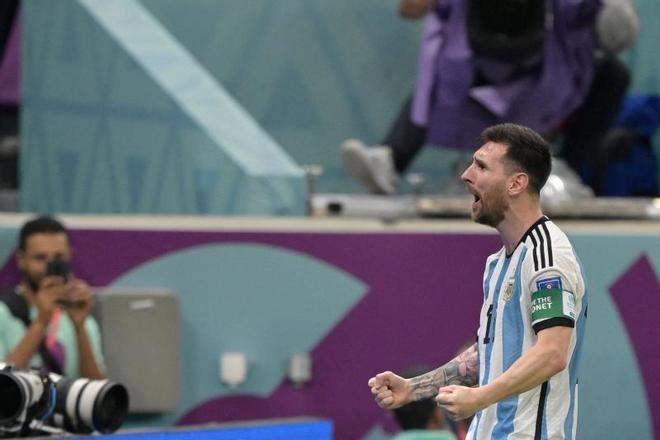 El gol de Messi ante México en el Mundial y la celebración de Argentina