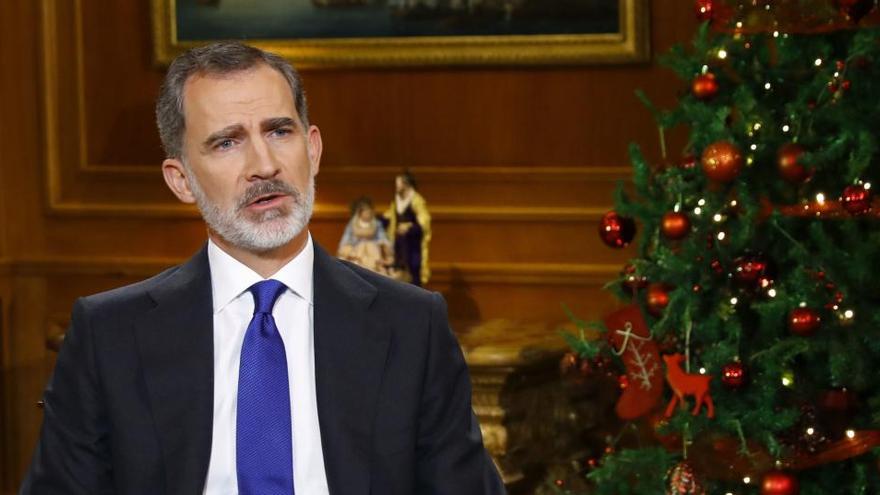 Felip VI, durant el discurs de Nadal