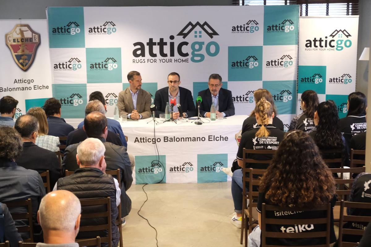 Un momento de la rueda de Prensa de Atticgo y CBM Elche