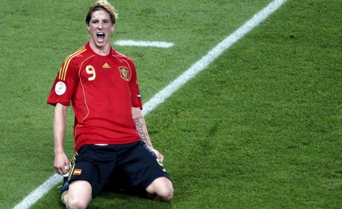 Torres celebra el gol contra Alemania