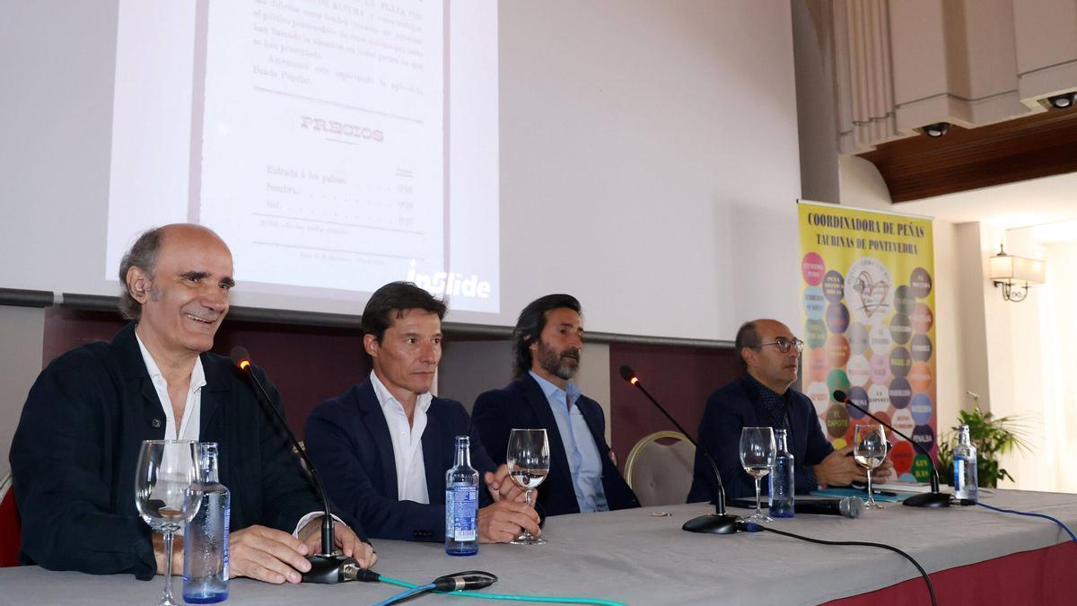Pablo Lozano, Diego Urdiales, Nacho de la Serna y Ramón Pozas, en la presentación de los carteles.