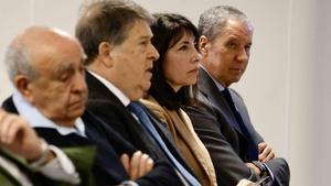 Eduardo Zaplana, Mitsouko Henríquez, José Luis Olivas y Francisco López El Gasofa en el juicio del caso Erial.