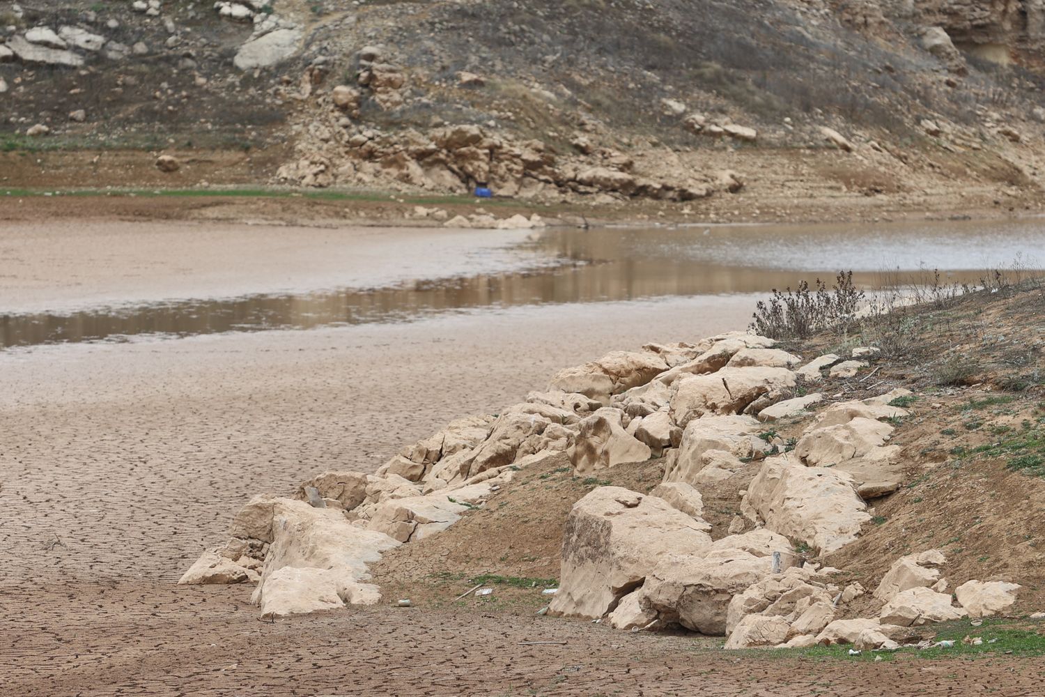 El pantano de María Cristina, prácticamente sin agua