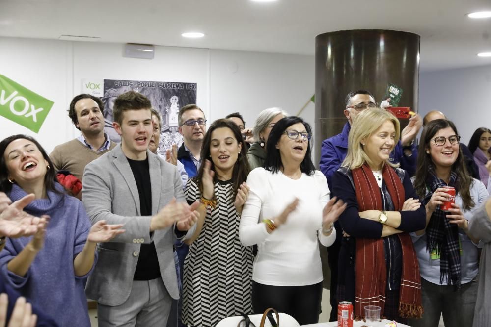 Noche electoral de Vox en Asturias