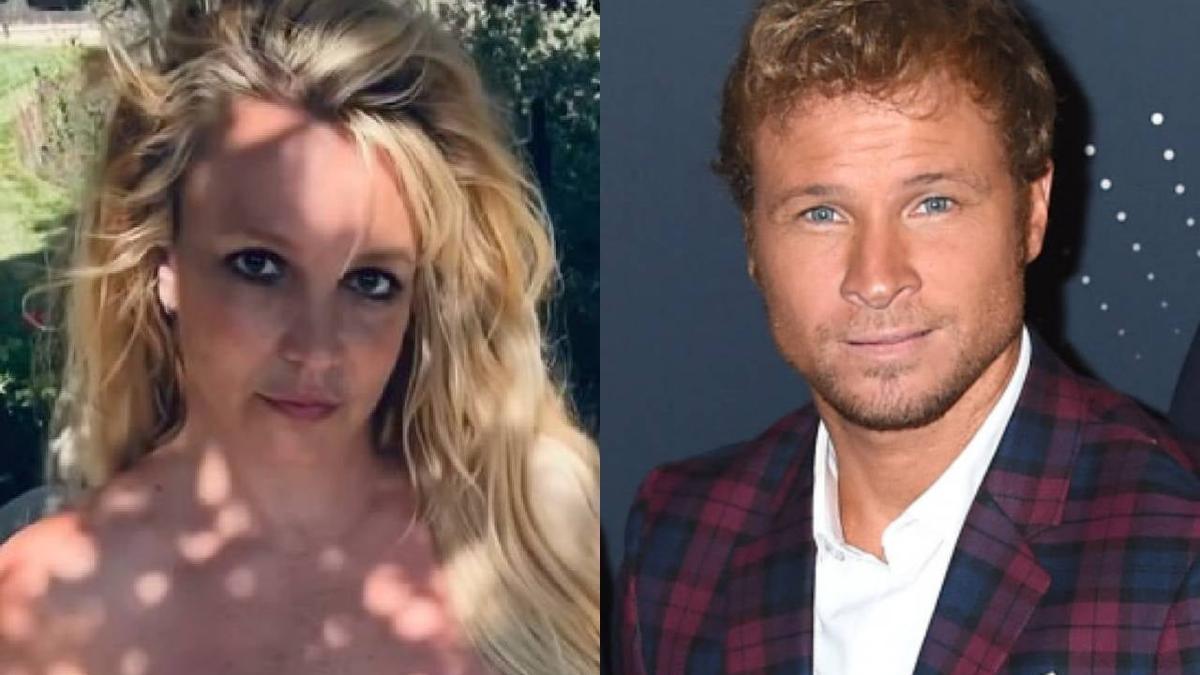 Britney Spears y Brian Littrell de los Backstreet Boys