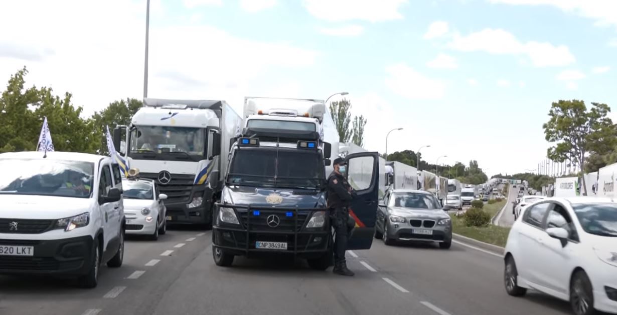 La Policía retiene en Ifema a la caravana por el trasvase Tajo-Segura